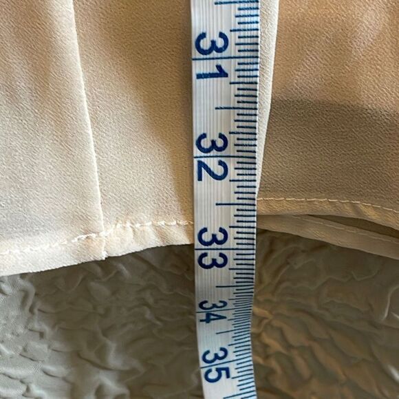 Paper Crane Womens Flare‎ Sleeve Dress Tunic Sheer Mini Cutout Beige Size XL - Picture 10 of 10